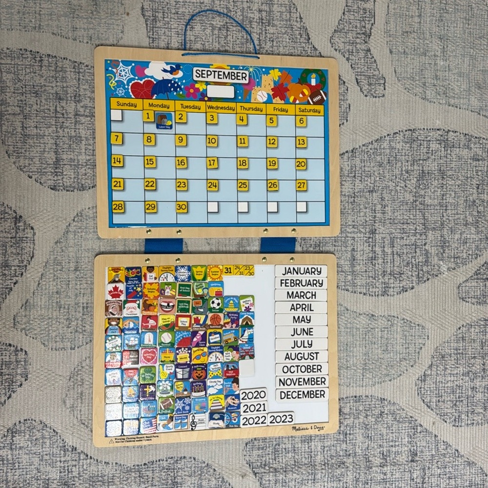 Melissa & Doug Wooden Calendar with Magnets